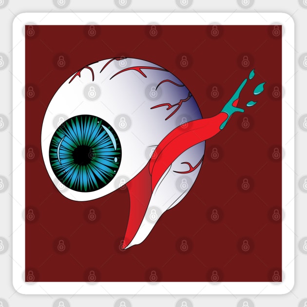 Crazy Eyeball Magnet by BunnyRags